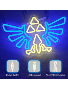Señal de Neón LOZ Gaming Regulable para Decoración de Pared 2