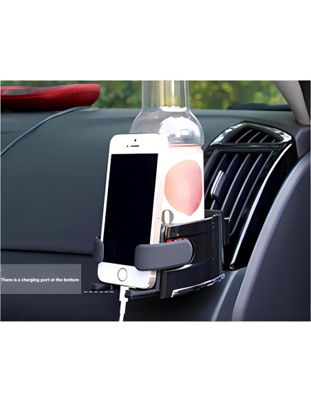 Soporte Multifuncional para Teléfono de Coche LXQTAO Negro Soporte Multifuncional para Teléfono de Coche LXQTAO Negro