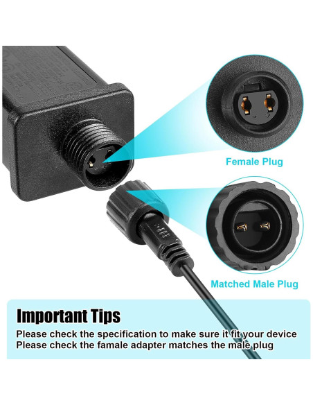 8 Adaptadores Inflables 12V AFOROEOA IP44 para Decoraciones