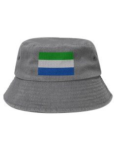 Sombrero de Cubo Unisex KCNSEZA Bandera Sierra Leona Algodón