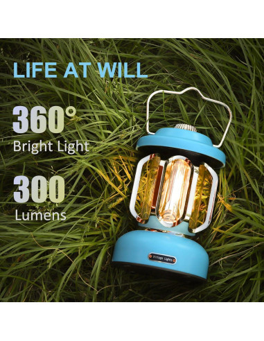 Linterna de Camping LED Recargable SEAMAGIC Vintage 2000mAh