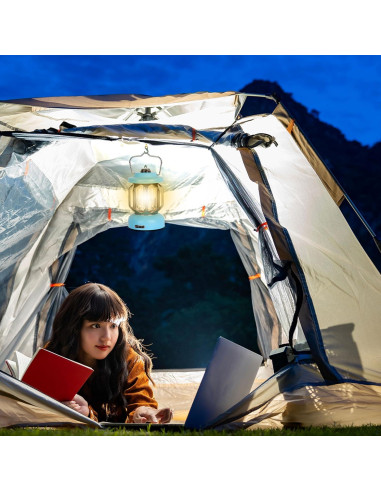 Linterna de Camping LED Recargable SEAMAGIC Vintage 2000mAh