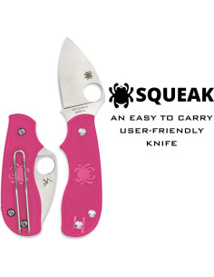 Cuchillo Spyderco Squeak SLIPIT Rosa 5.08 cm Acero N690Co 2