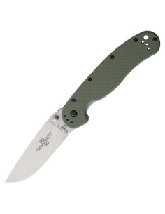 Cuchillo Ontario Rat 1 Linerlock Verde OD Acero D2 9.2 cm