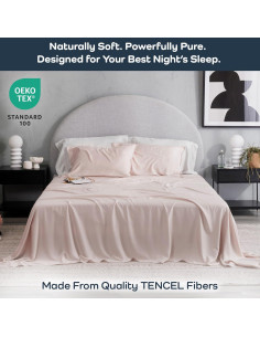 Juego de Sábanas Queen Olive + Crate Eucalipto Tencel Rosa Pálido 2
