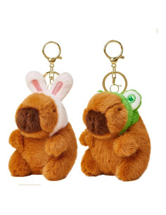 Llavero de Peluche Capibara Dexprosy - 2 Piezas 10.67cm