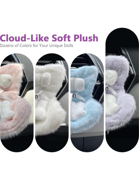 Asiento de Coche para Muñecas Ezcora Blanco 7.62cm