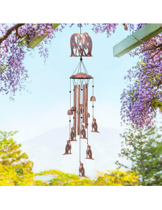 Campana de Viento de Pingüino SRDJXY 86.36 cm Metal Exterior 2