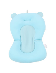 Cojín de Baño para Bebés Oso Azul - Soporte Flotante Seguro