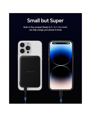 Banco de Energía Inalámbrico DEKSMO 10000mAh Carga Rápida