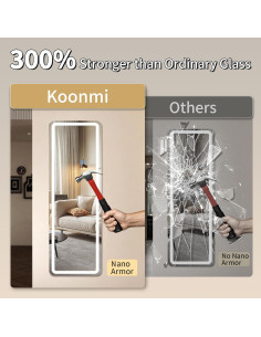 Espejo de Cuerpo Completo Koonmi LED 122x41 cm Blanco 2
