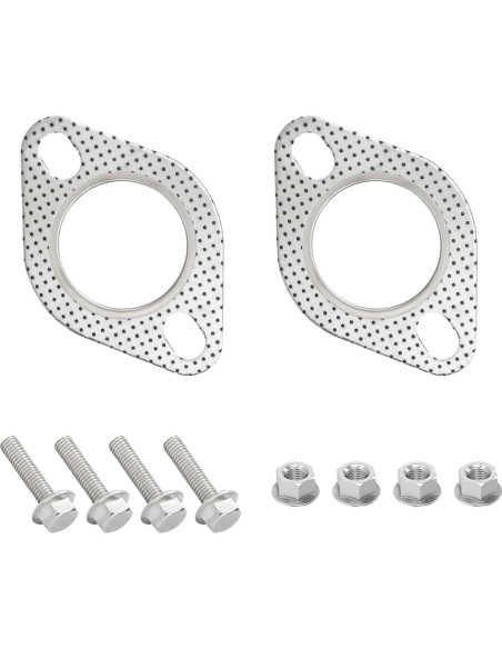 Juego de 2 Juntas de Escape Tioollev 5.08 cm con Tornillos