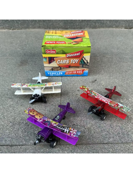 Conjunto de 3 Aviones de Juguete Oriate para Niños 3+