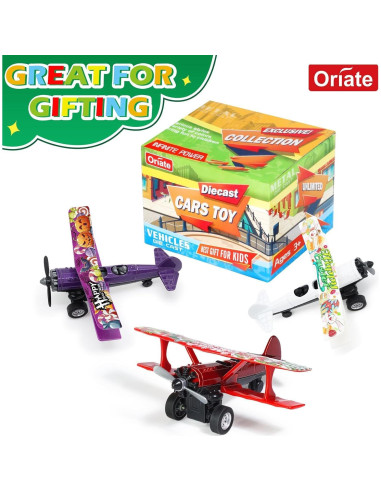 Conjunto de 3 Aviones de Juguete Oriate para Niños 3+
