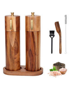 Juego de Molinillos de Sal y Pimienta Foyucool 20 cm Madera
