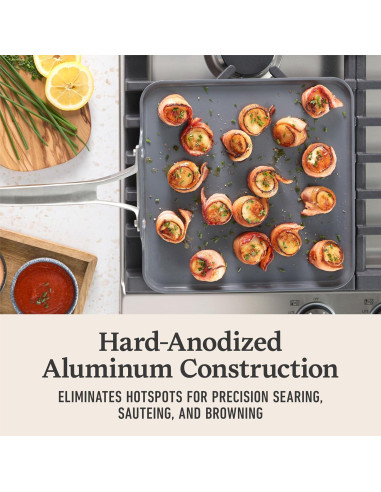 Sartén Cuadrada Antiadherente Cerámica Calphalon 28 cm Azul