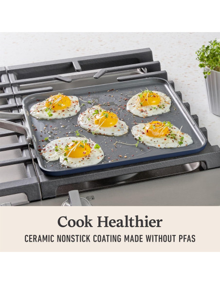 Sartén Cuadrada Antiadherente Cerámica Calphalon 28 cm Azul