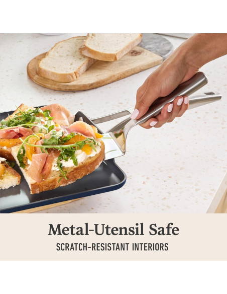 Sartén Cuadrada Antiadherente Cerámica Calphalon 28 cm Azul