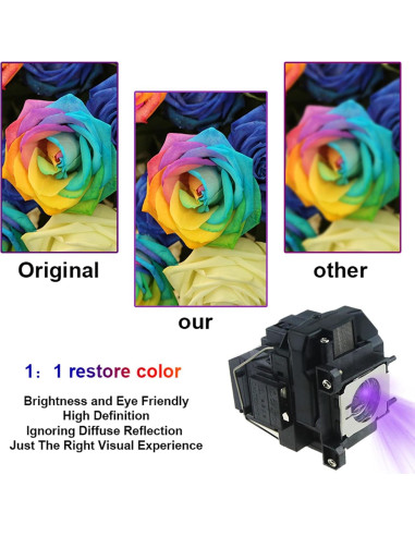 Lámpara de proyector LBTbate ELPLP67 4000 horas compatible Epson