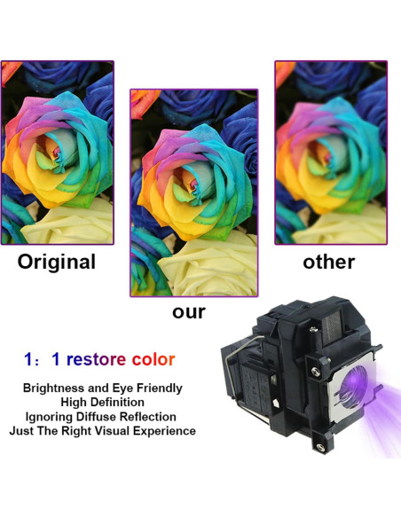 Lámpara de proyector LBTbate ELPLP67 4000 horas compatible Epson