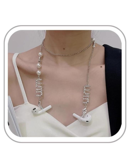 Collar Anti-Pérdida Eartif para Auriculares Inalámbricos Plata