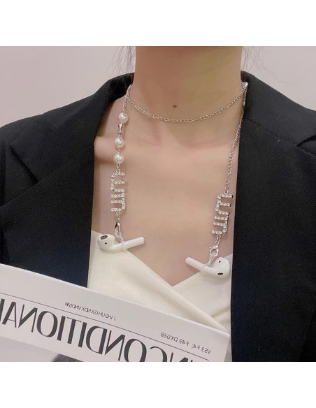 Collar Anti-Pérdida Eartif para Auriculares Inalámbricos Plata