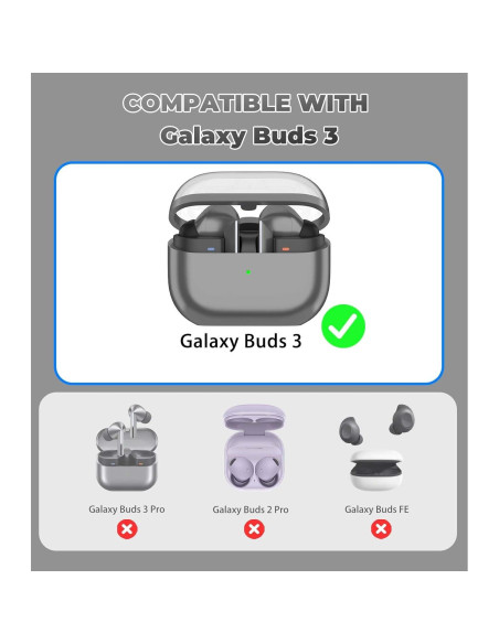 Correa Antipérdida de Silicona para Galaxy Buds 3 - Negro