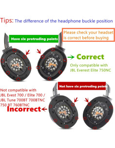 Almohadillas de Reemplazo TaiZiChangQin para JBL Everest 750NC 2