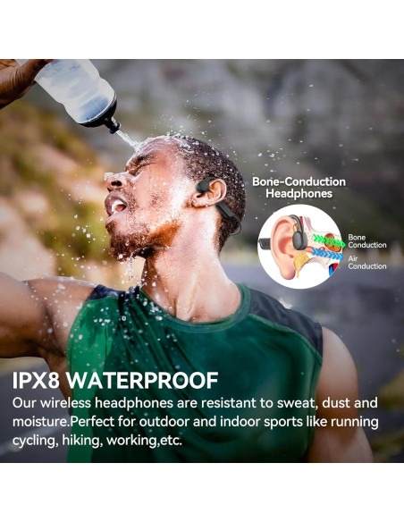 Auriculares de Conducción Ósea SilisoundTek IP68 Bluetooth 5.3
