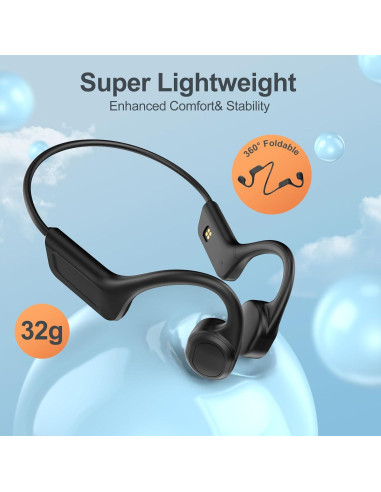 Auriculares de Conducción Ósea SilisoundTek IP68 Bluetooth 5.3