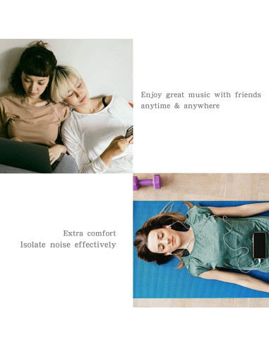 Auriculares con cable AWINEY para iPhone con micrófono y control