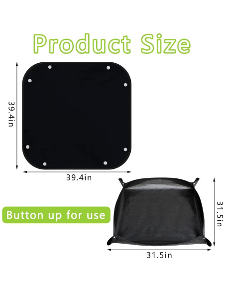 Alfombrilla de Ducha Portátil QTRQTR 100x100 cm para Camping