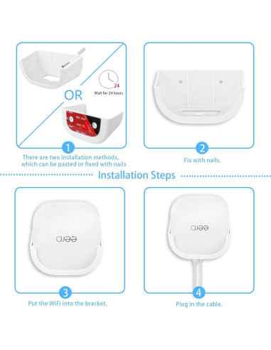 Soporte de pared adhesivo OkeMeeo para eero 6 - 1 paquete