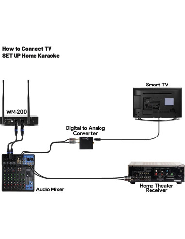 Sistema de Micrófono Inalámbrico Innopow WM200, 2 Micrófonos, 60m