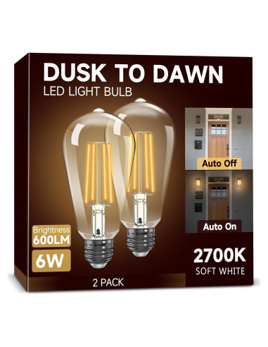 Bombillas LED Exterior UNILAMP 6W E26 2700K Sensor Crepúsculo