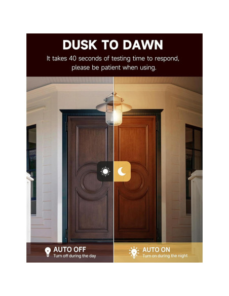 Bombillas LED Exterior UNILAMP 6W E26 2700K Sensor Crepúsculo