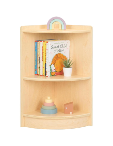 Armario de Esquina OOOK BCOK065, Estante Montessori 2 Niveles