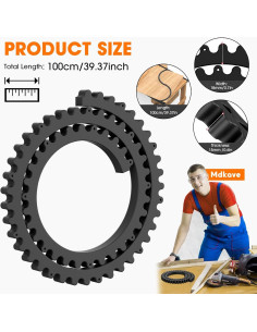 Guía de Bisel Flexible Mdkave 99.06cm para Router Carpintería 2