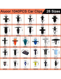 Kit de Clips de Retención para Automóvil Aiuoor 1105PCS 2