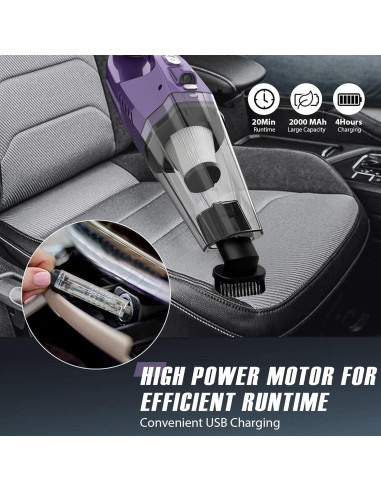 Aspiradora de Mano Inalámbrica Bossdan 2266 con Filtro HEPA