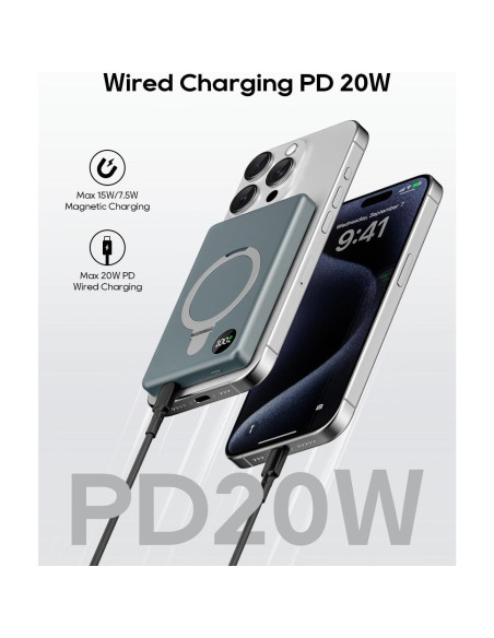 Cargador Portátil Anyzoo MagSafe 10000mAh 20W Gris Espacial Cargador Portátil Anyzoo MagSafe 10000mAh 20W Gris Espacial