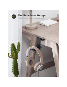 Soporte para Auriculares Lamicall DH01 con Organizador de Cables 2