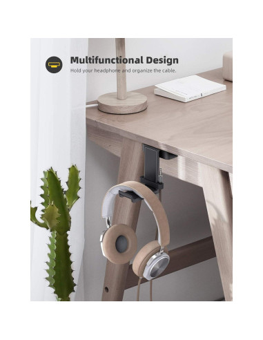 Soporte para Auriculares Lamicall DH01 con Organizador de Cables