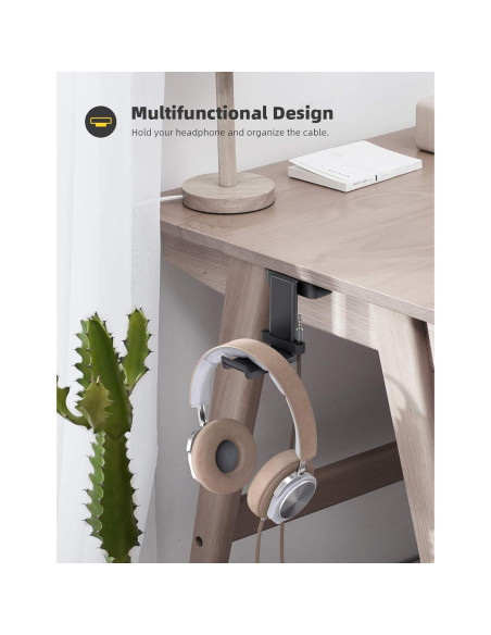 Soporte para Auriculares Lamicall DH01 con Organizador de Cables