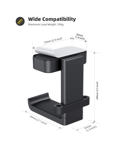 Soporte para Auriculares Lamicall DH01 con Organizador de Cables