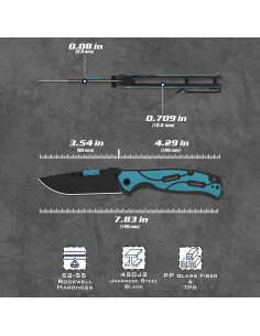 Cuchillo Plegable de Caza KNINE OUTDOORS con 9 Cuchillas Reemplazables 2