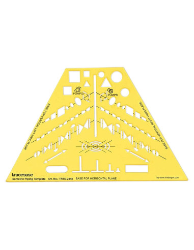 Plantilla de Dibujo Isométrico Traceease 21.5x13.2 cm