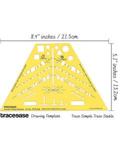 Plantilla de Dibujo Isométrico Traceease 21.5x13.2 cm 2