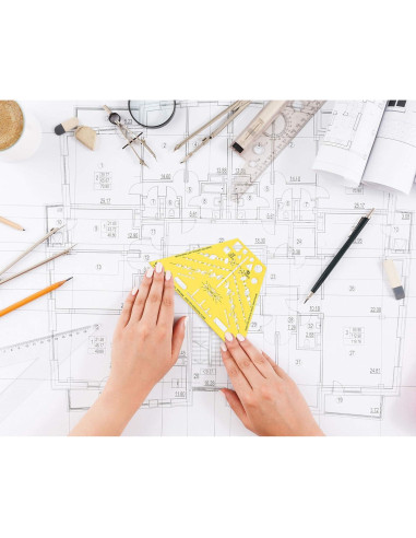 Plantilla de Dibujo Isométrico Traceease 21.5x13.2 cm