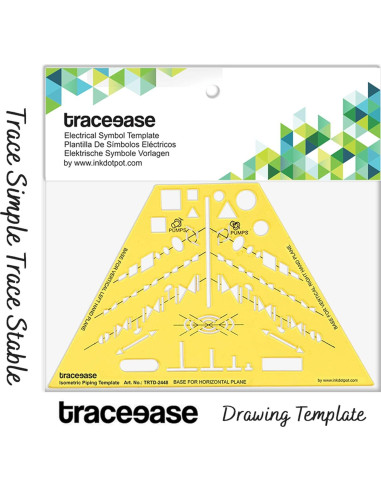 Plantilla de Dibujo Isométrico Traceease 21.5x13.2 cm